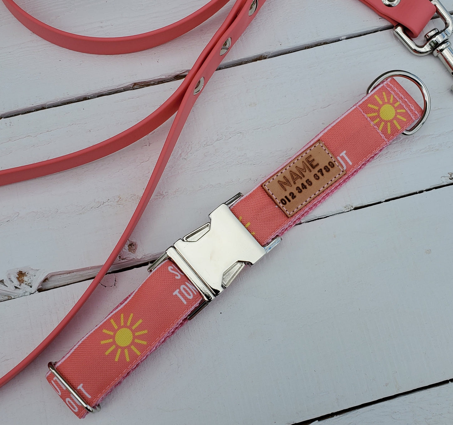 Suns Out Tongues Out Dog Collar