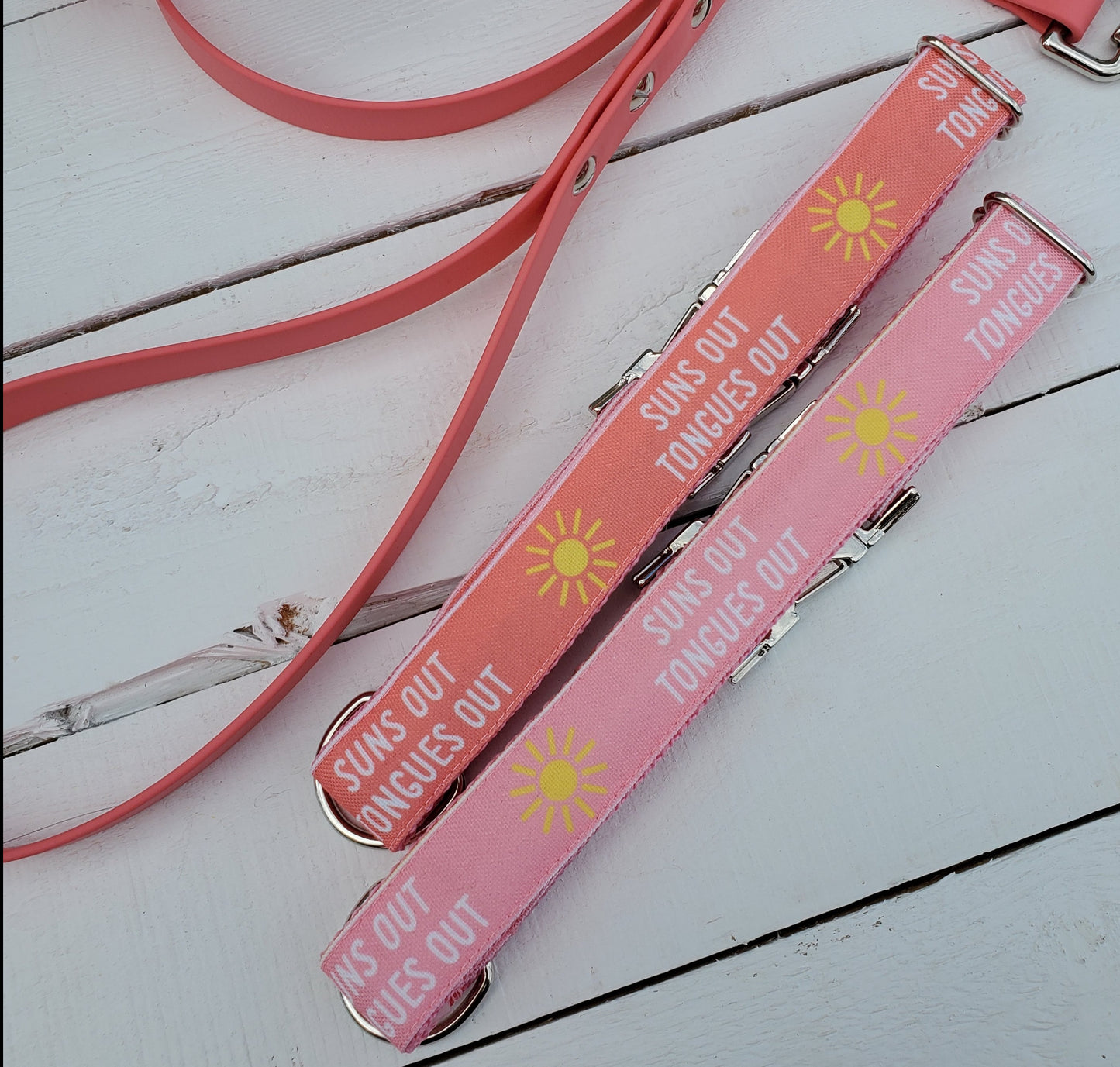 Suns Out Tongues Out Dog Collar