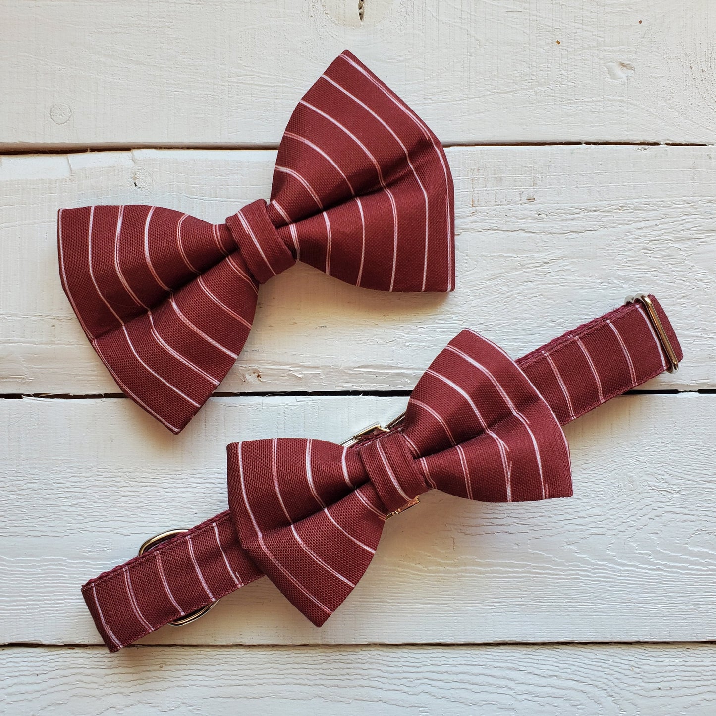 Wine Stripes Over-the-collar Bowtie