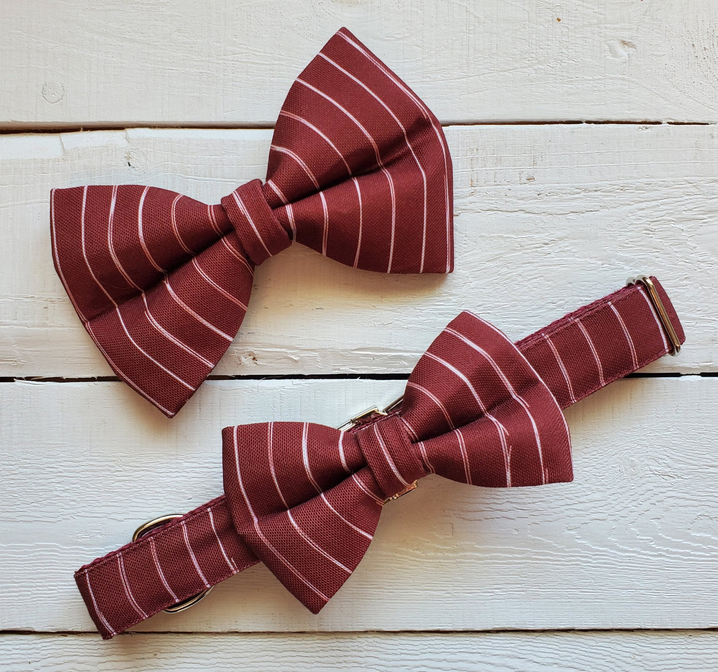 Wine Stripes Dog Collar