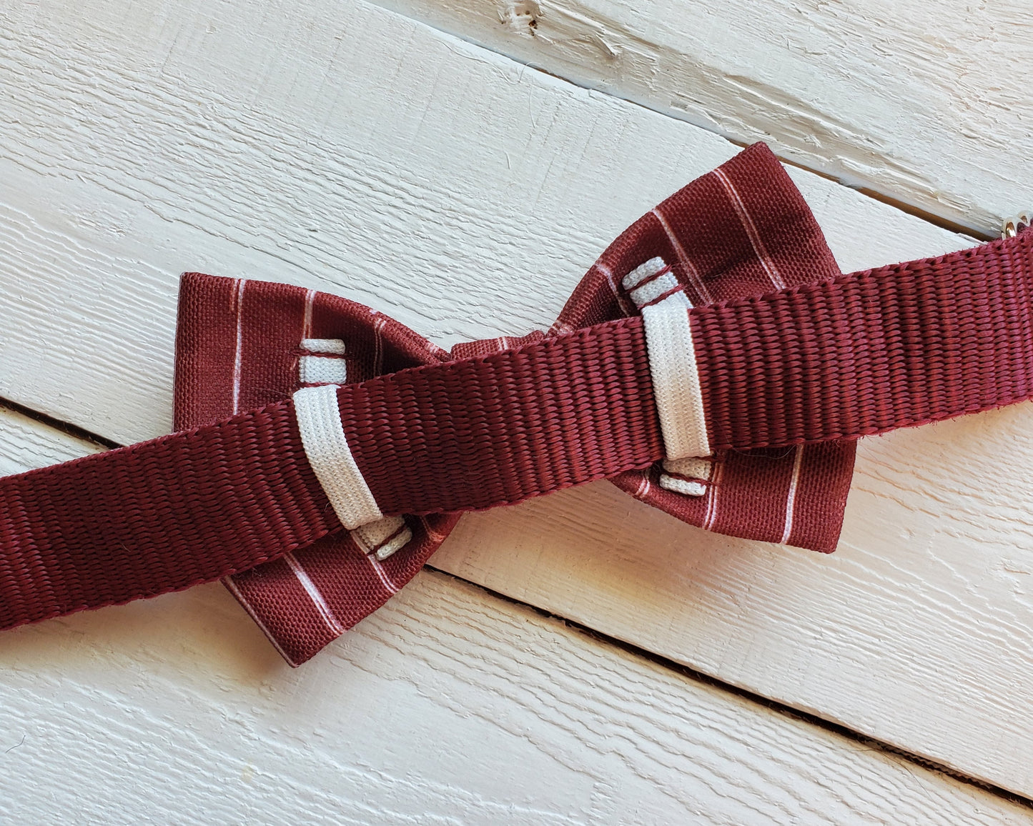 Wine Stripes Over-the-collar Bowtie