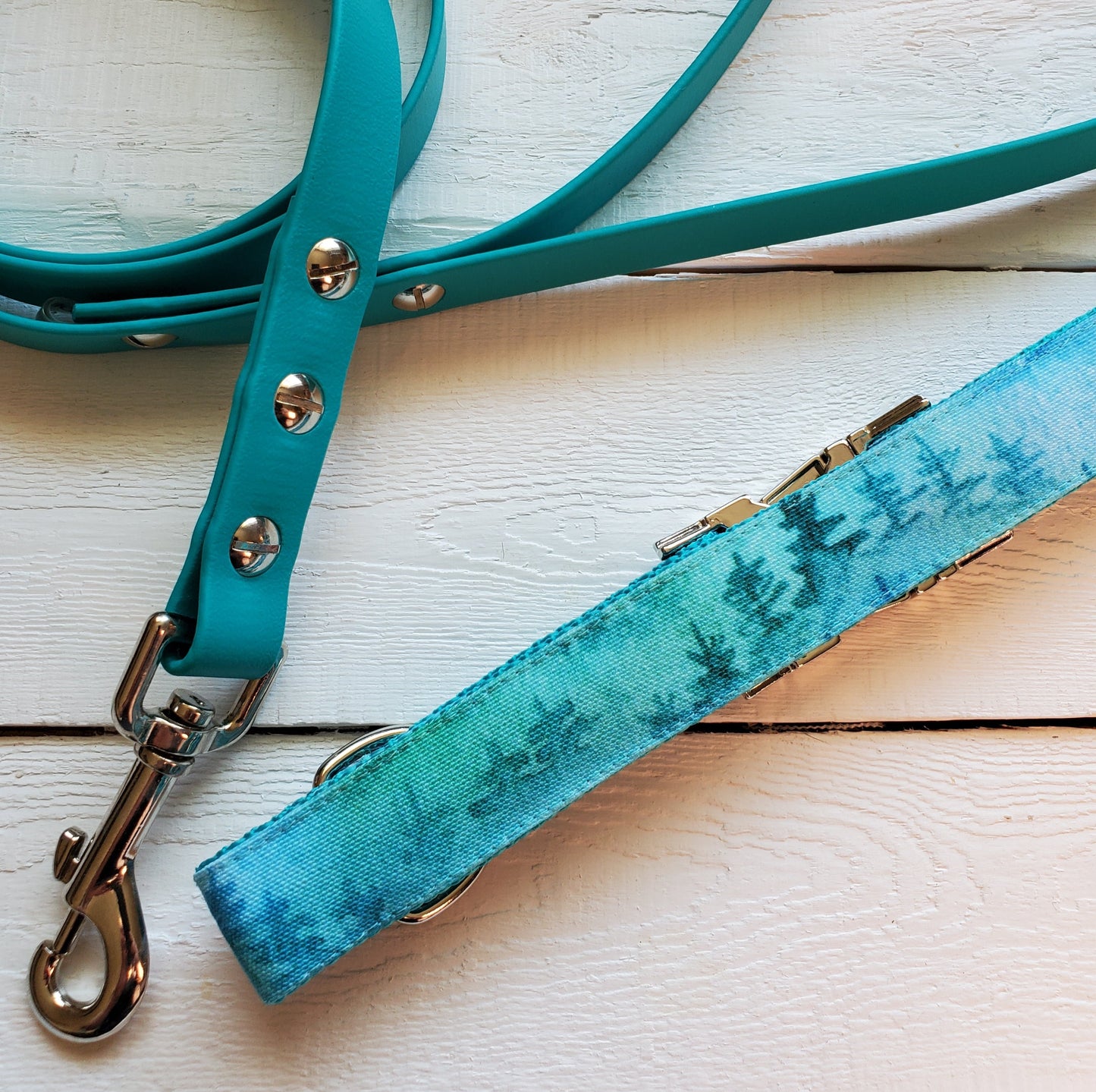 Aqua Forest Dog Collar