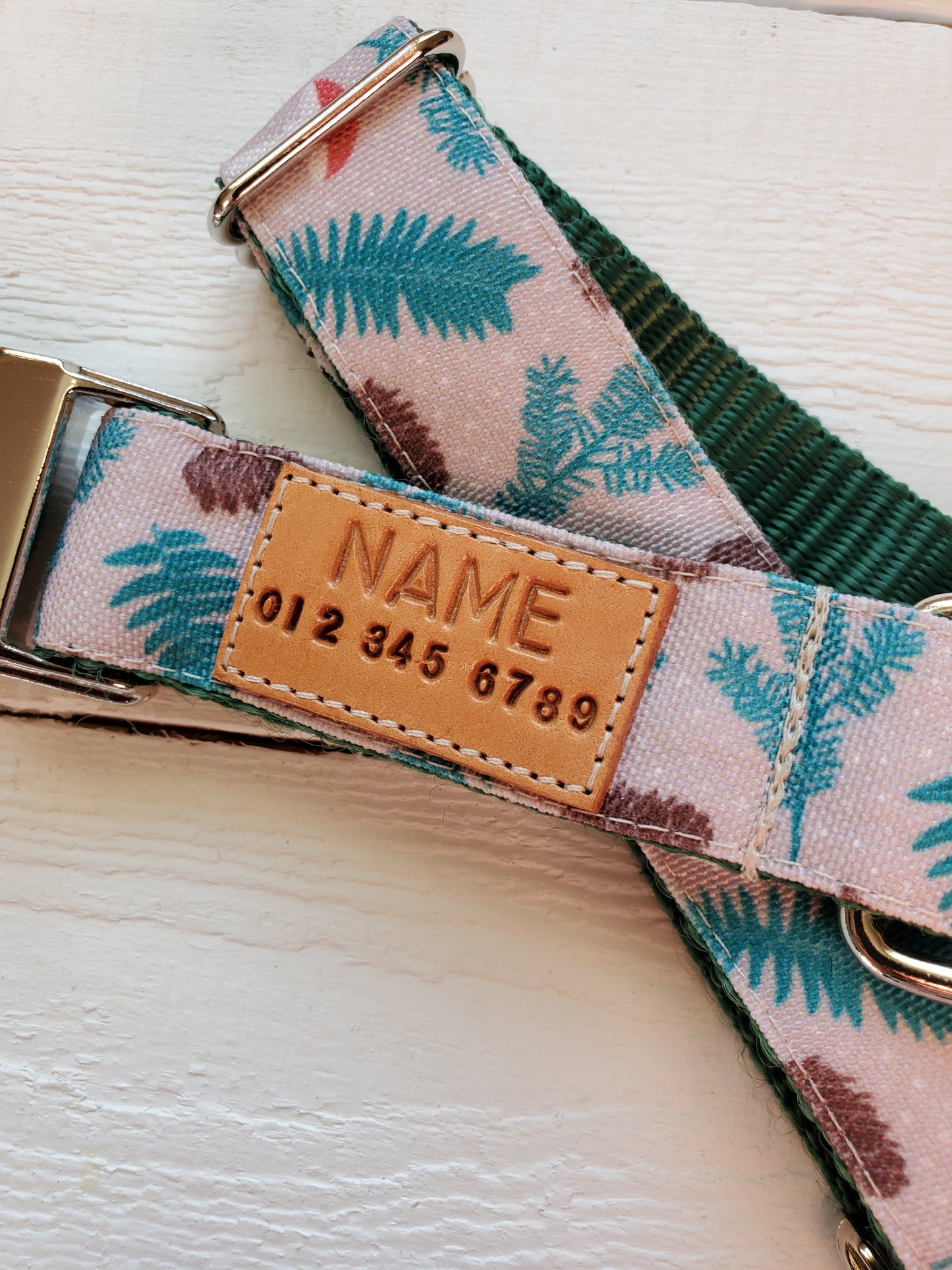 Mushrooms & Pine Dog Collar