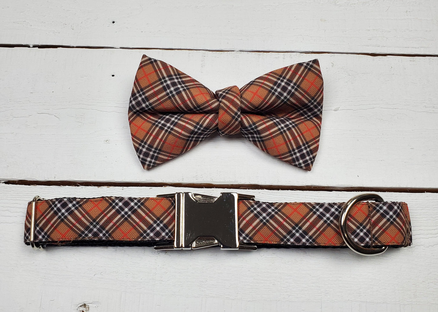 Classic Plaid Over-the-collar Bowtie