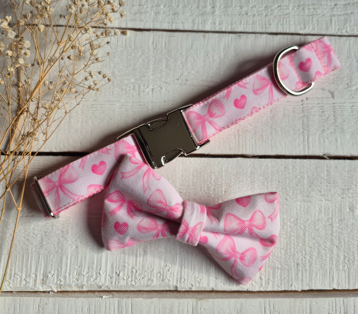 Pink Bows Over-the-collar Bowtie