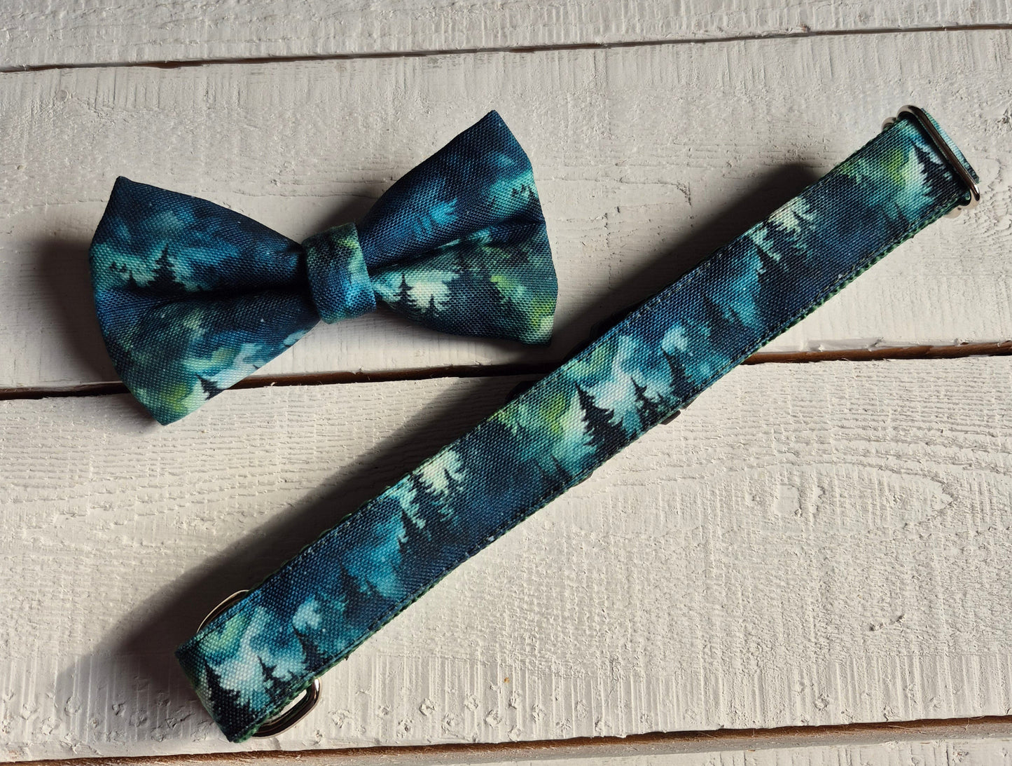 Teal Waterproof Forest Over-the-collar Bow