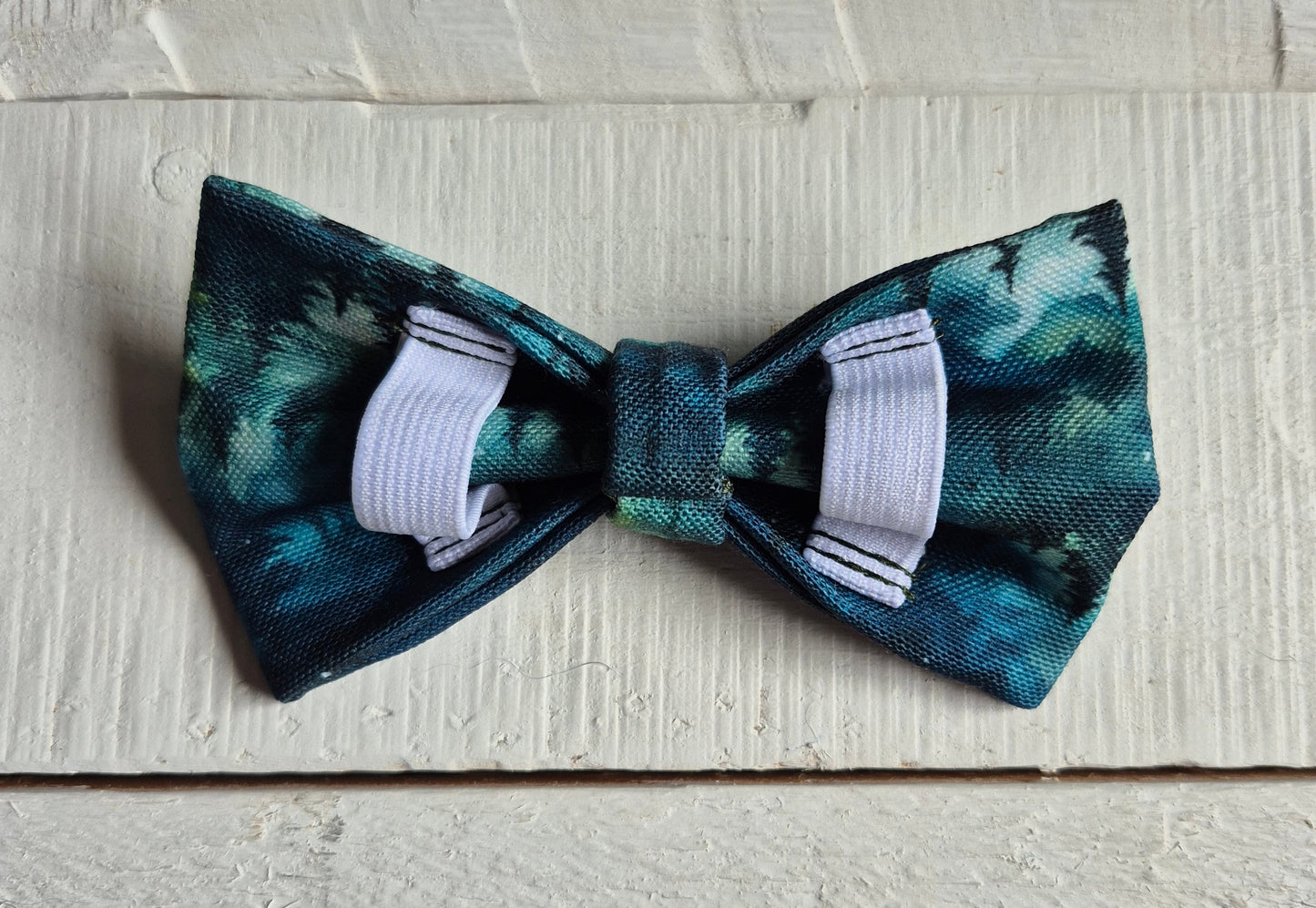 Teal Waterproof Forest Over-the-collar Bow
