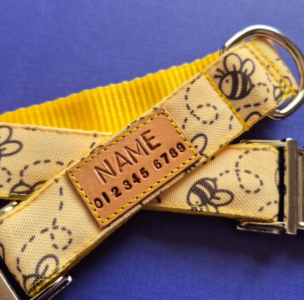 Little Bees Dog collar