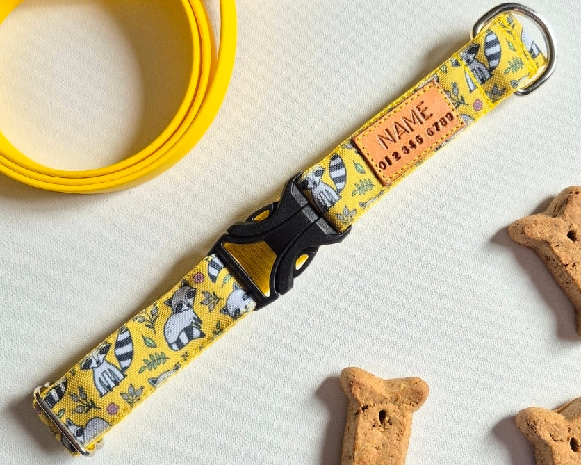 Little Racoons Dog Collar