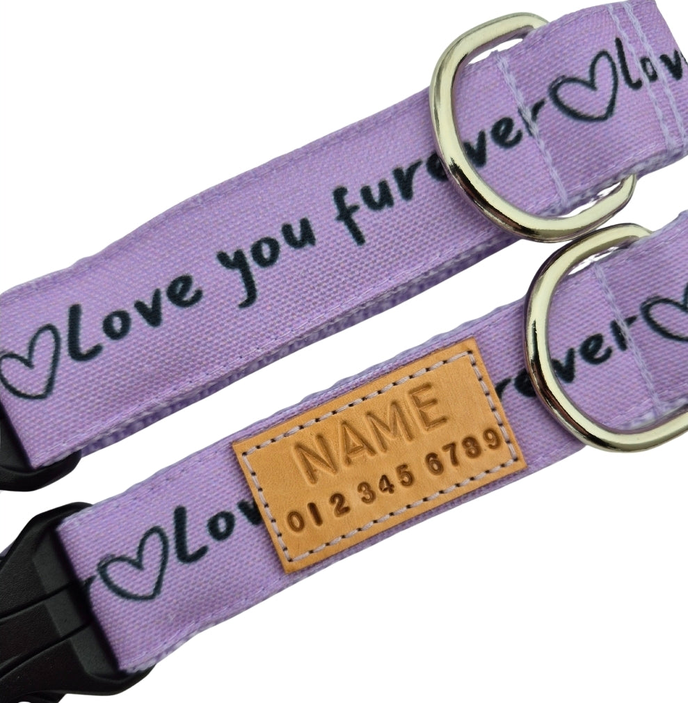 'Love You Furever' Dog Collar