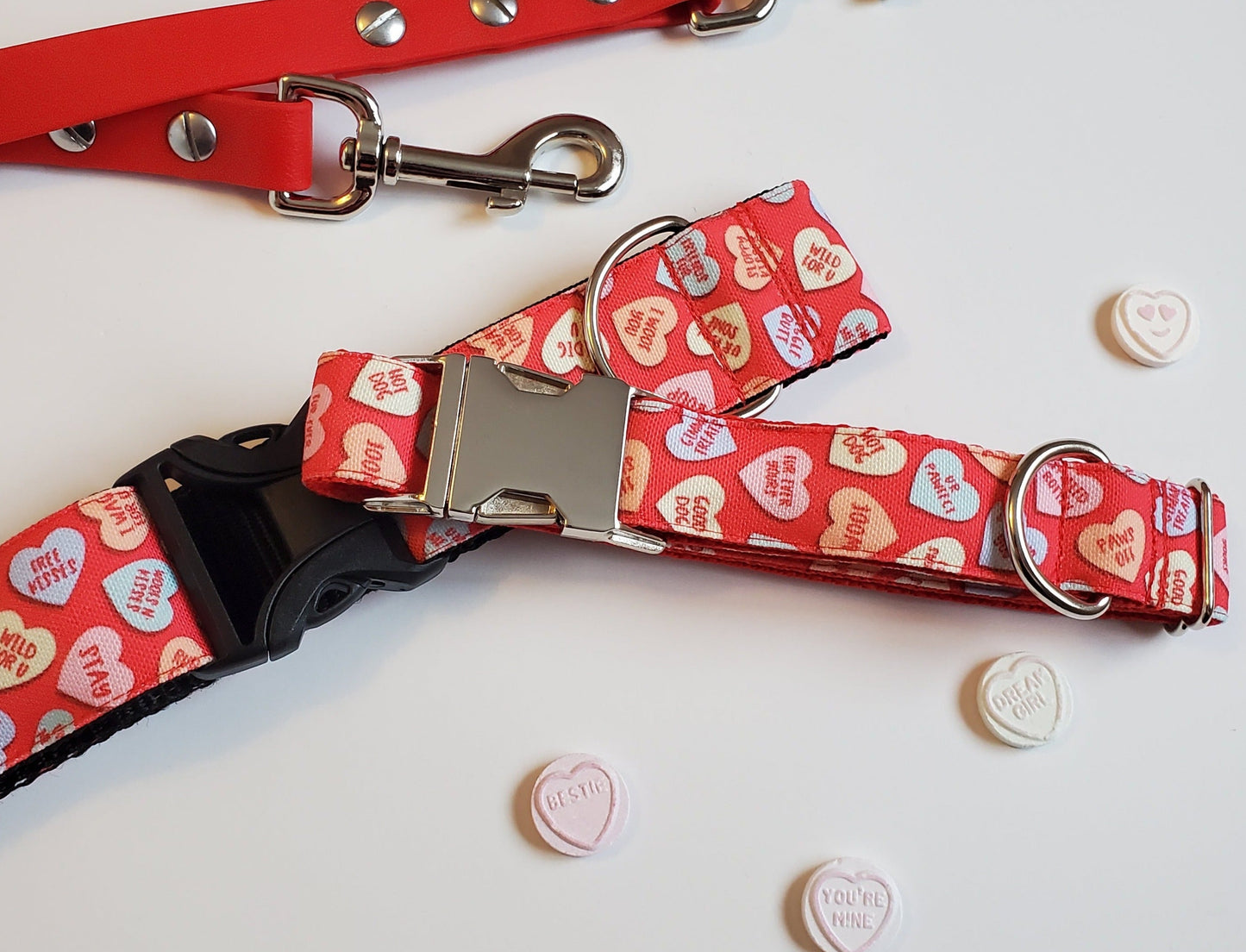 Candy Hearts Dog Collar