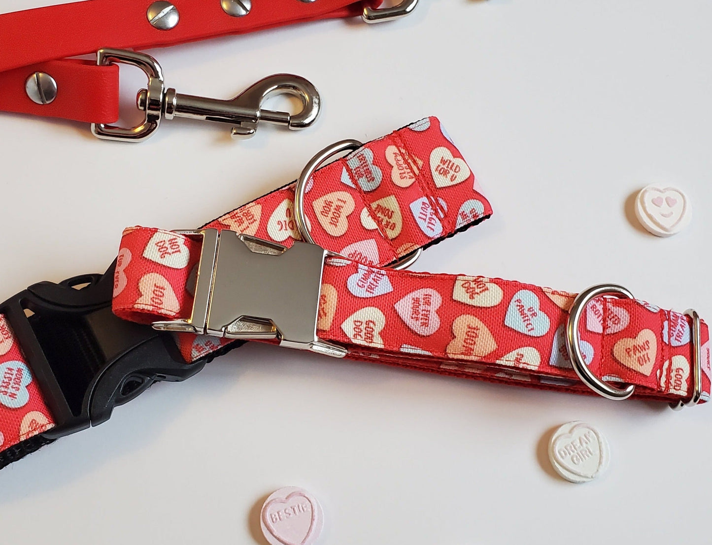 Candy Hearts Dog Collar