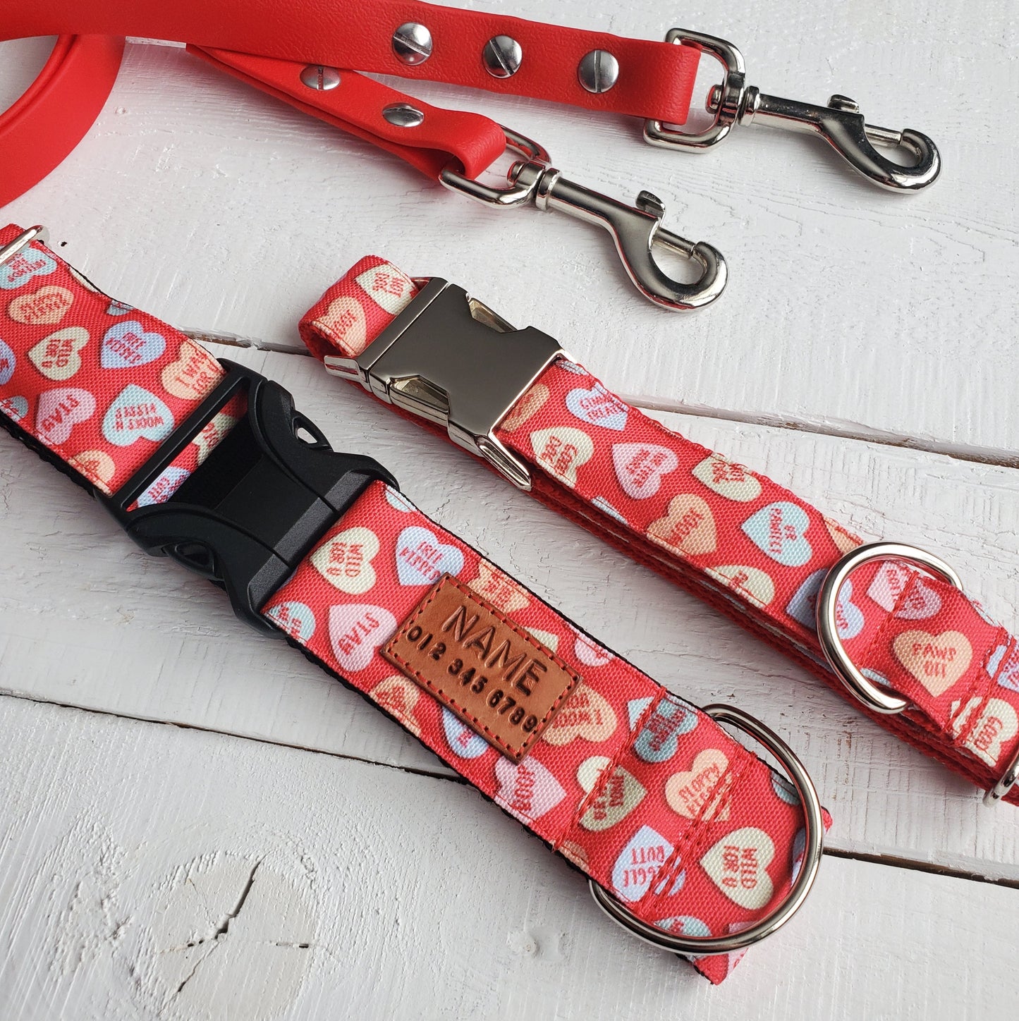 Candy Hearts Dog Collar