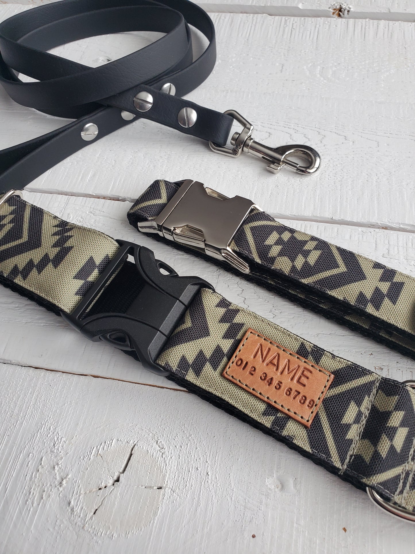 Sage Aztec Dog Collar