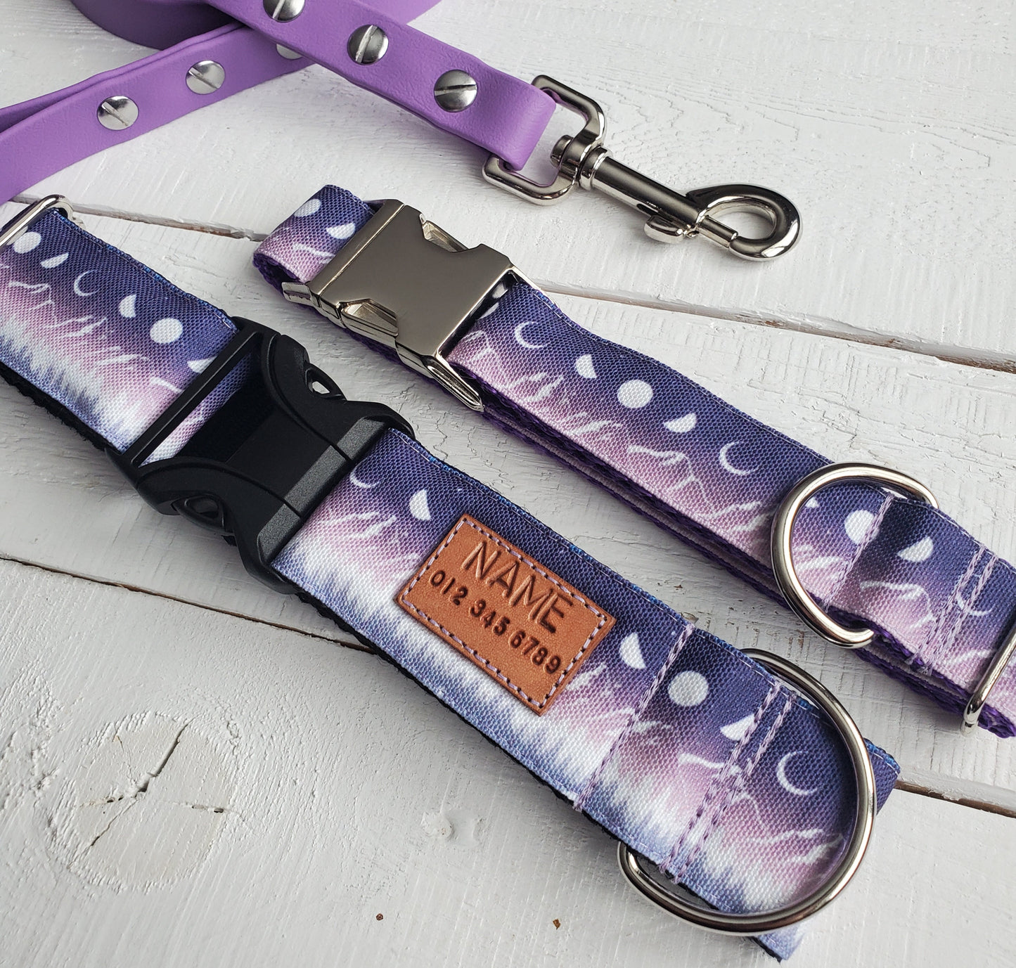 Moon & Mountains Dog Collar