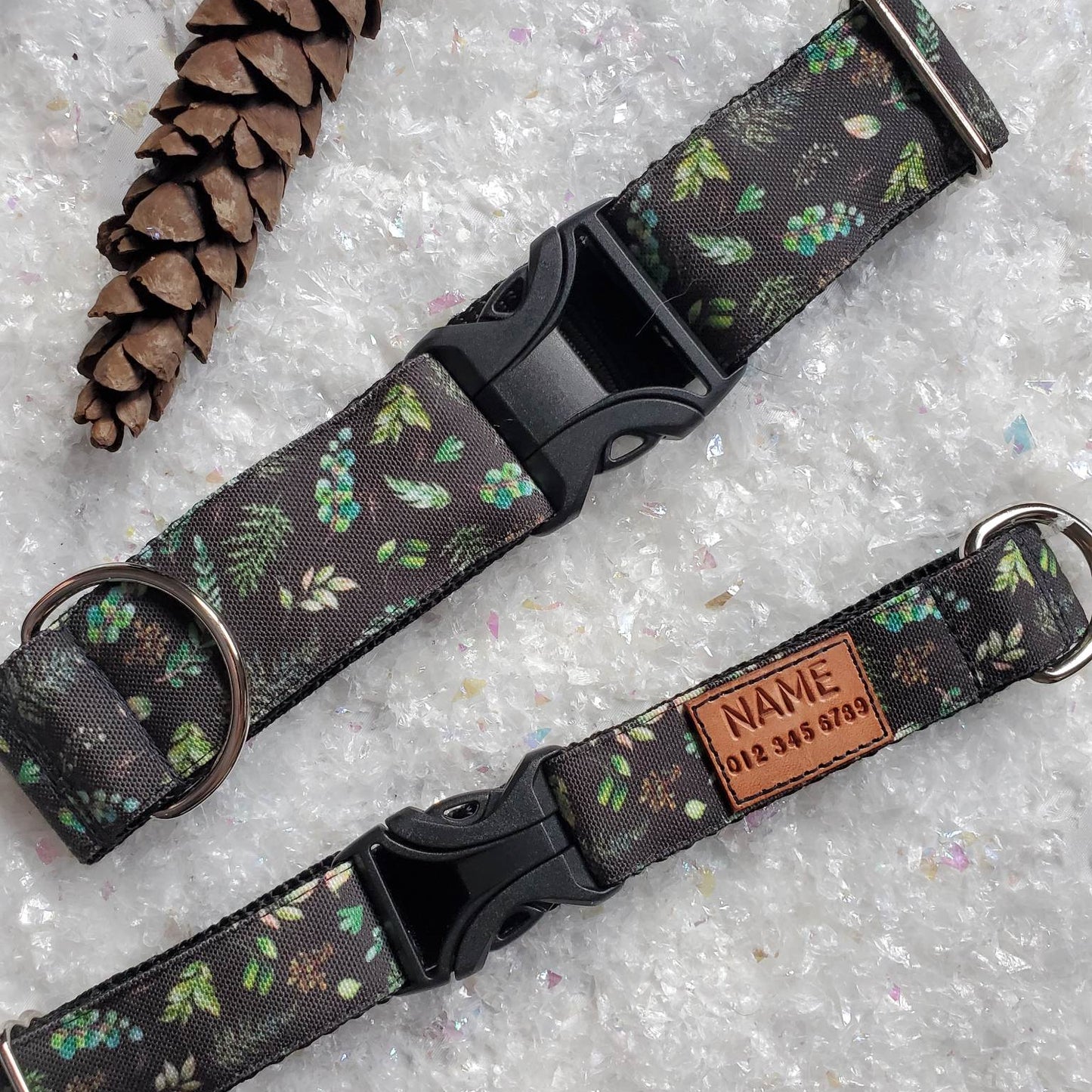 Dark Foliage Dog Collar