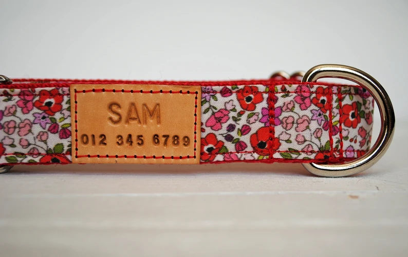 Poppies Dog Collar