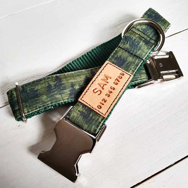 Green Forest Mist Dog Collar
