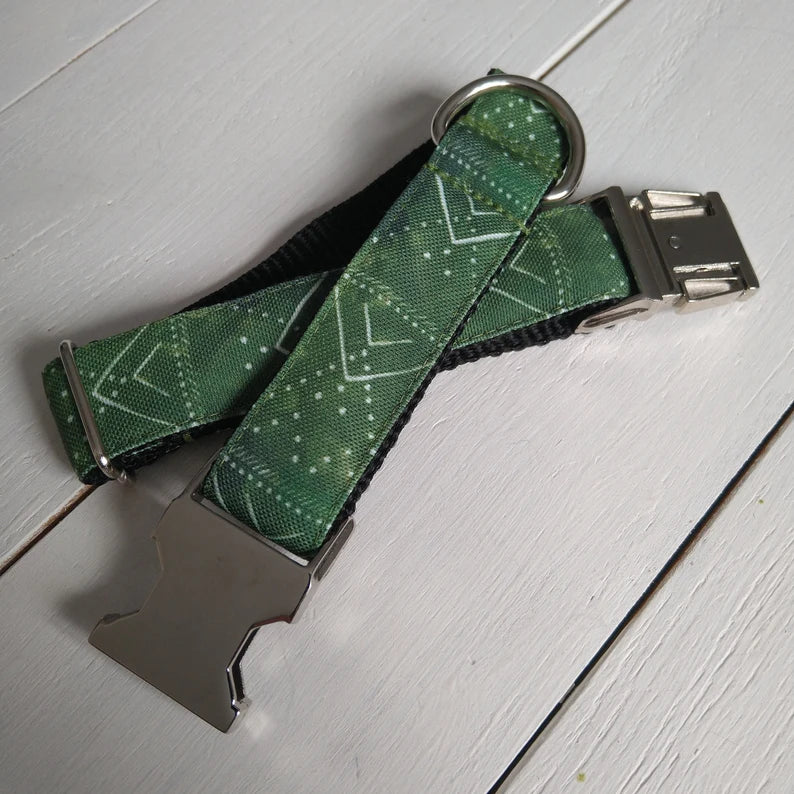 Green Celestial Dog Collar