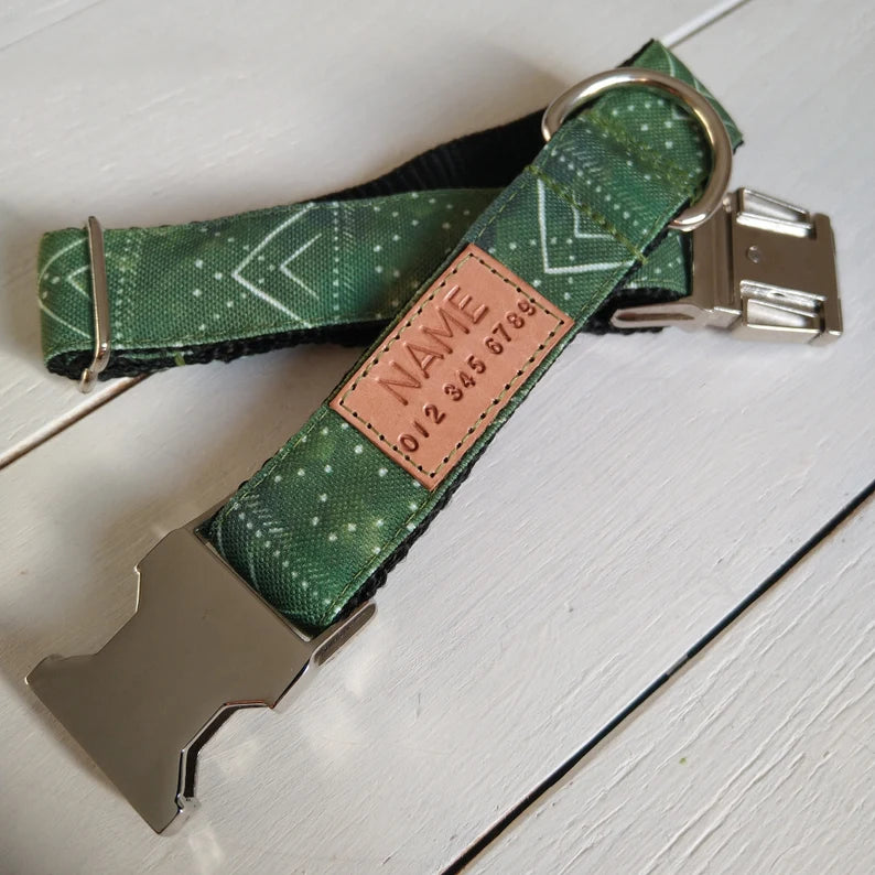 Green Celestial Dog Collar