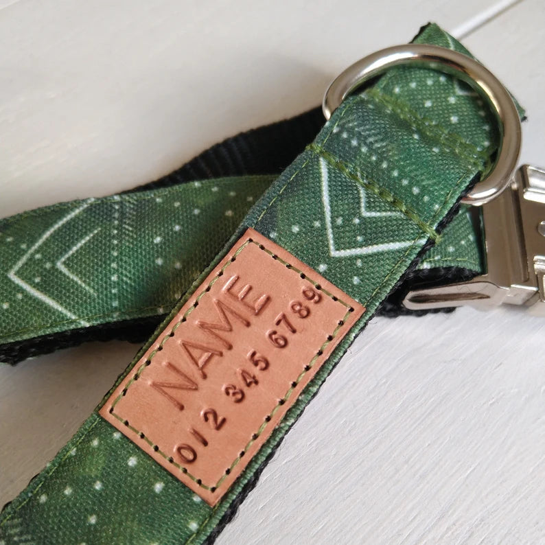 Green Celestial Dog Collar