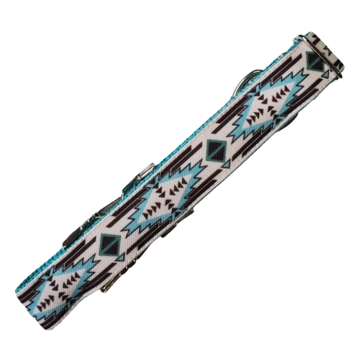 Western Teal Geo Dog Collar