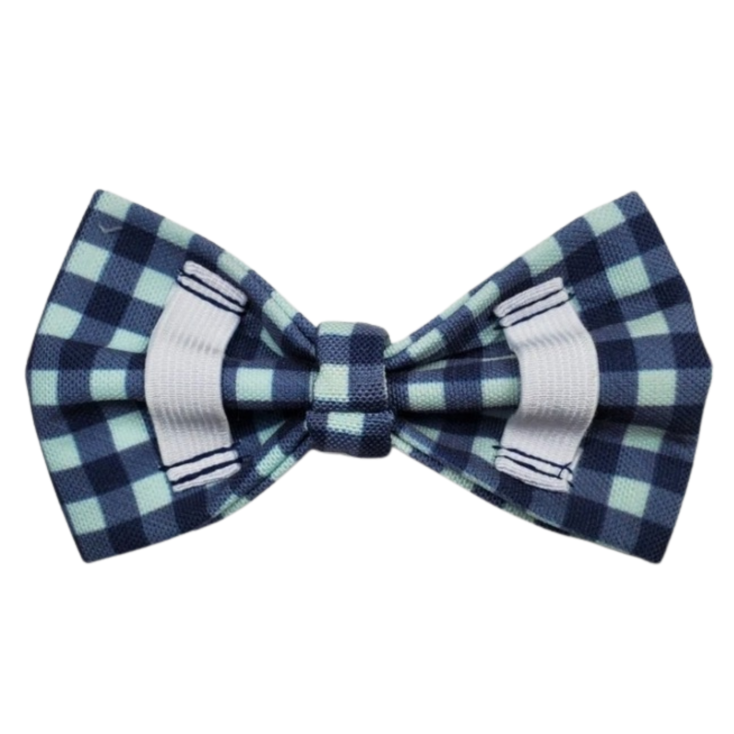 Light Blue & Navy Over-the-collar Bowtie