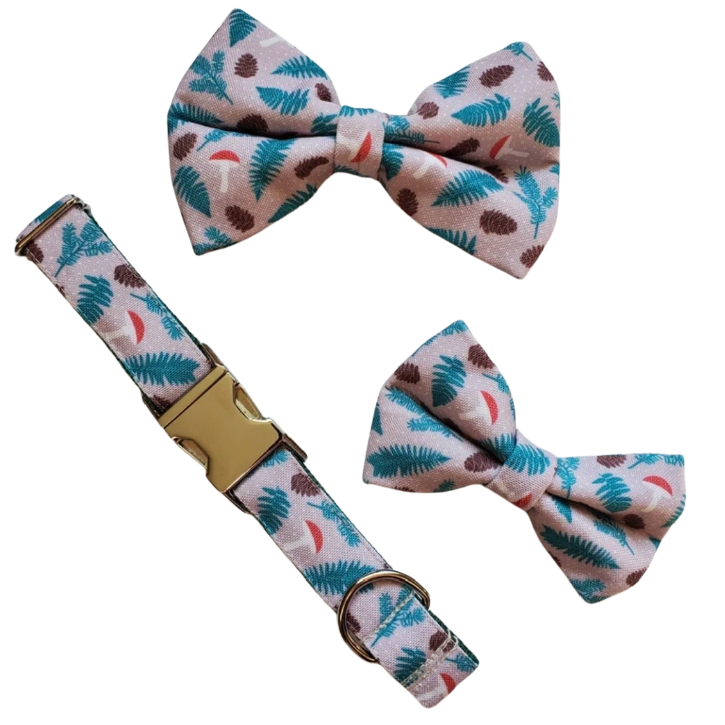 Mushrooms & Pine Over-the-collar Bowtie
