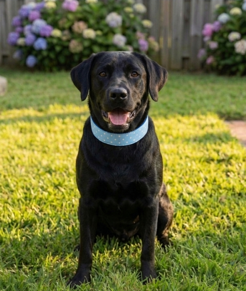 Blue Polka Dot Dog Collar