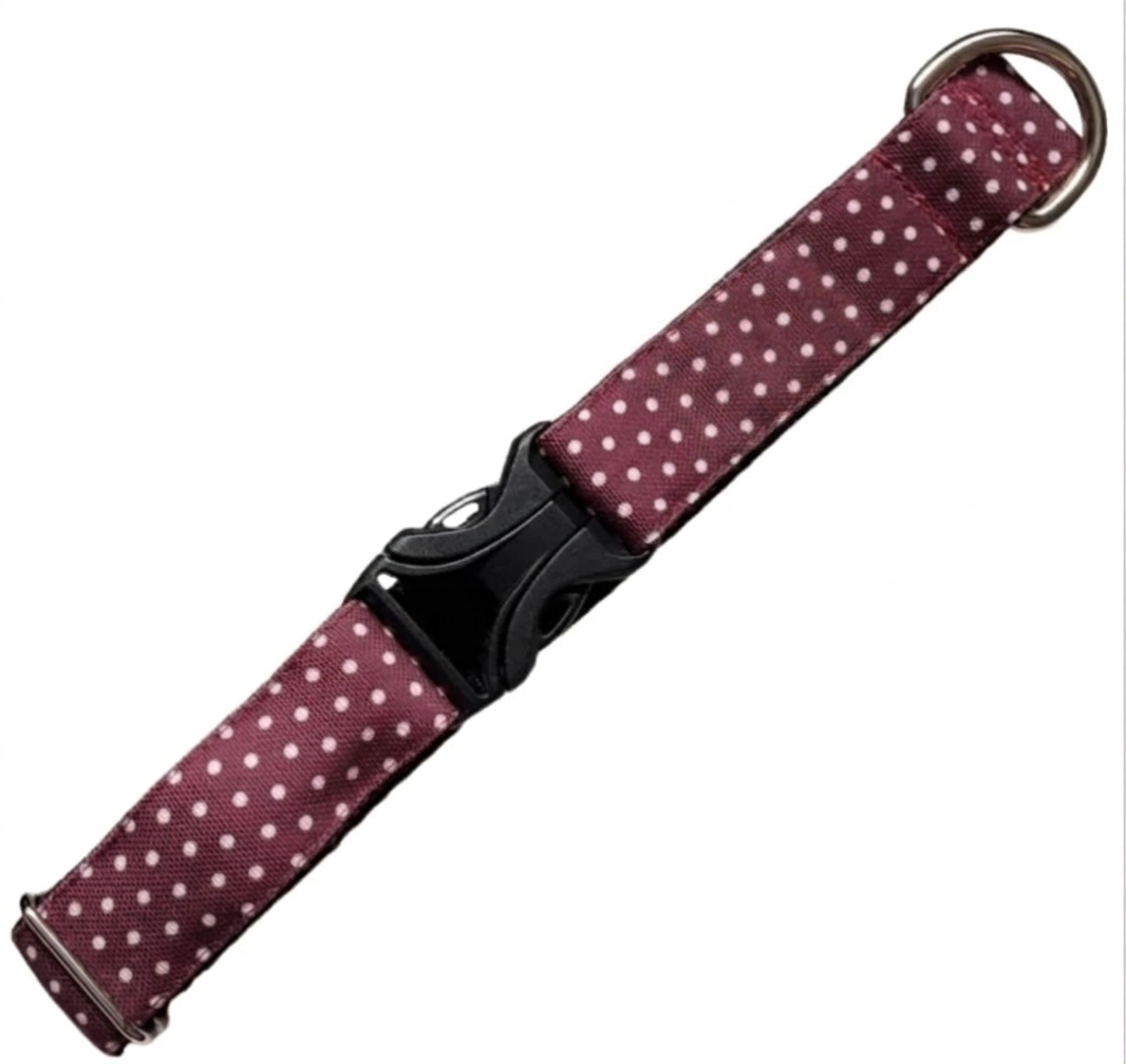 Dark Polka Dots Dog Collar