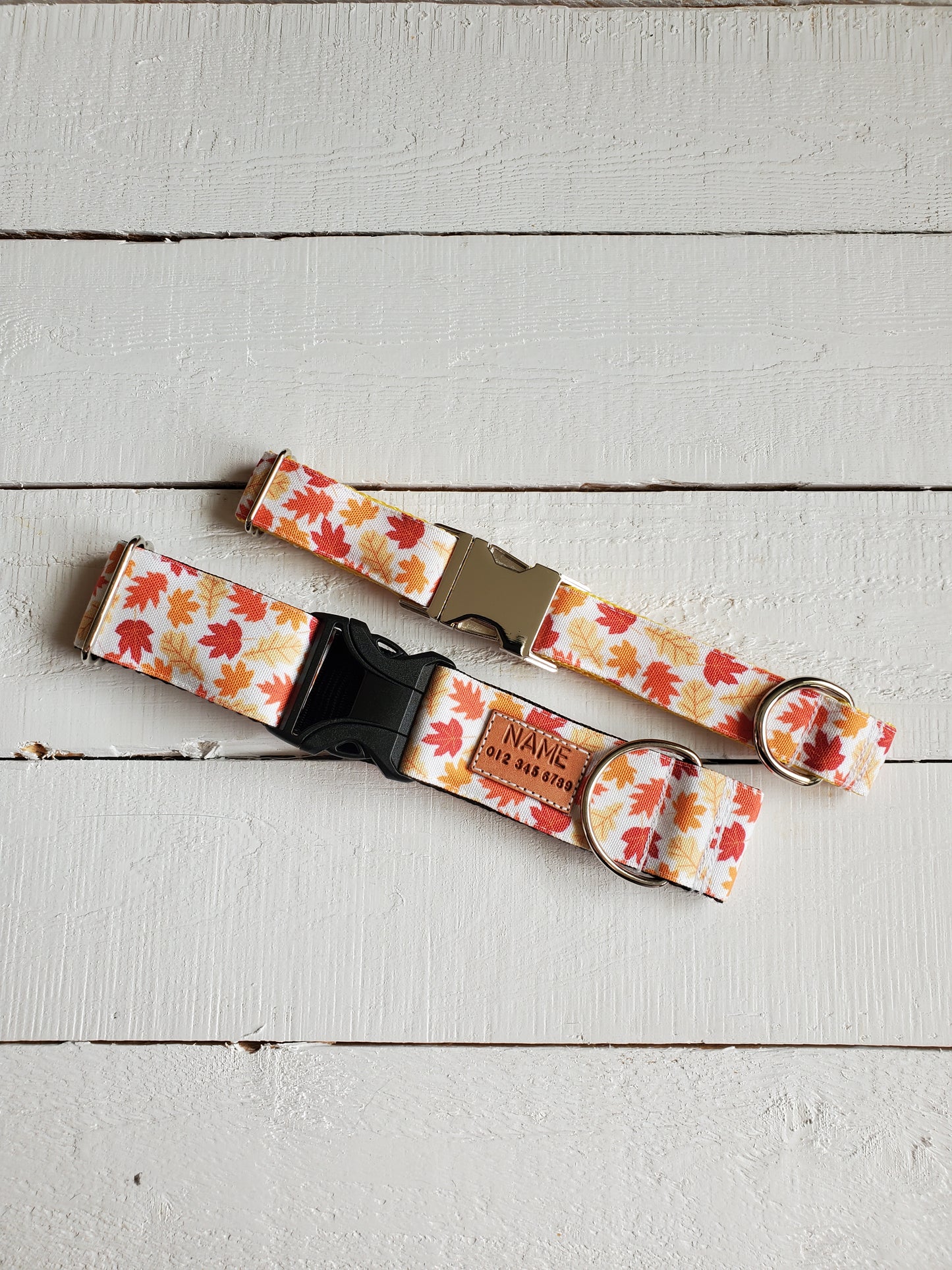 Falling Leaves dog collar