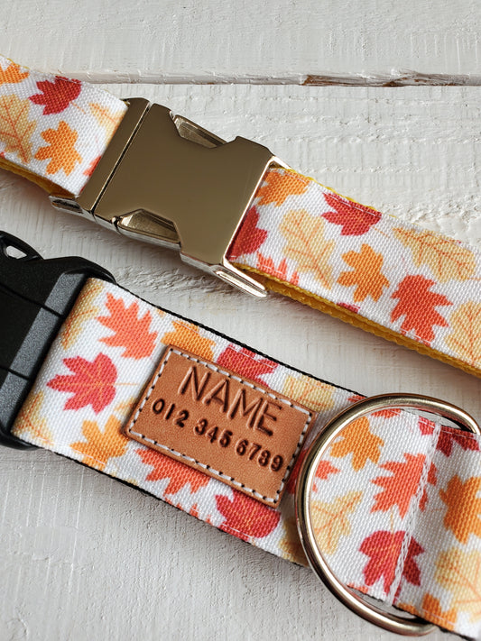 Falling Leaves dog collar