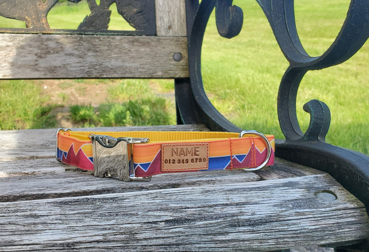 Sunset Mountain Range dog collar