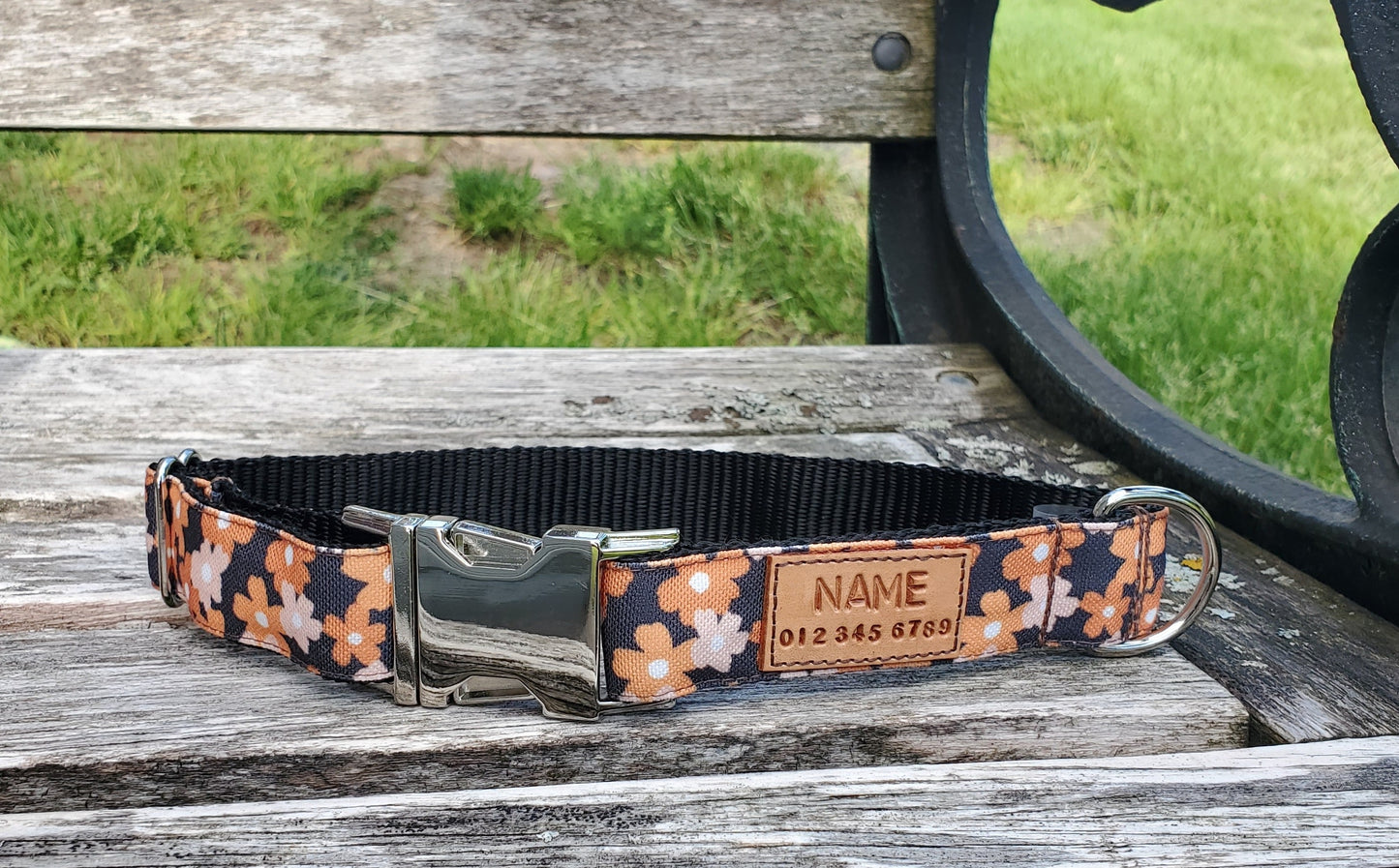 Neutral Floral dog collar