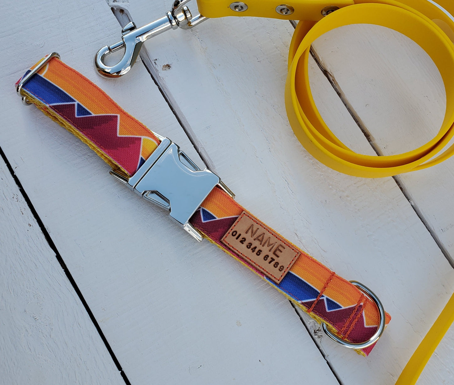 Sunset Mountain Range dog collar