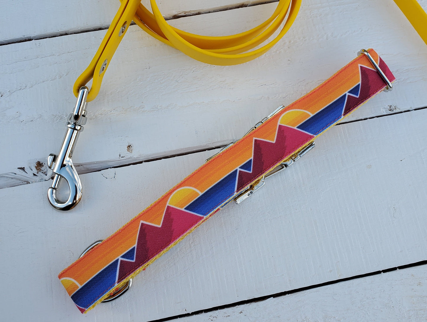 Sunset Mountain Range dog collar