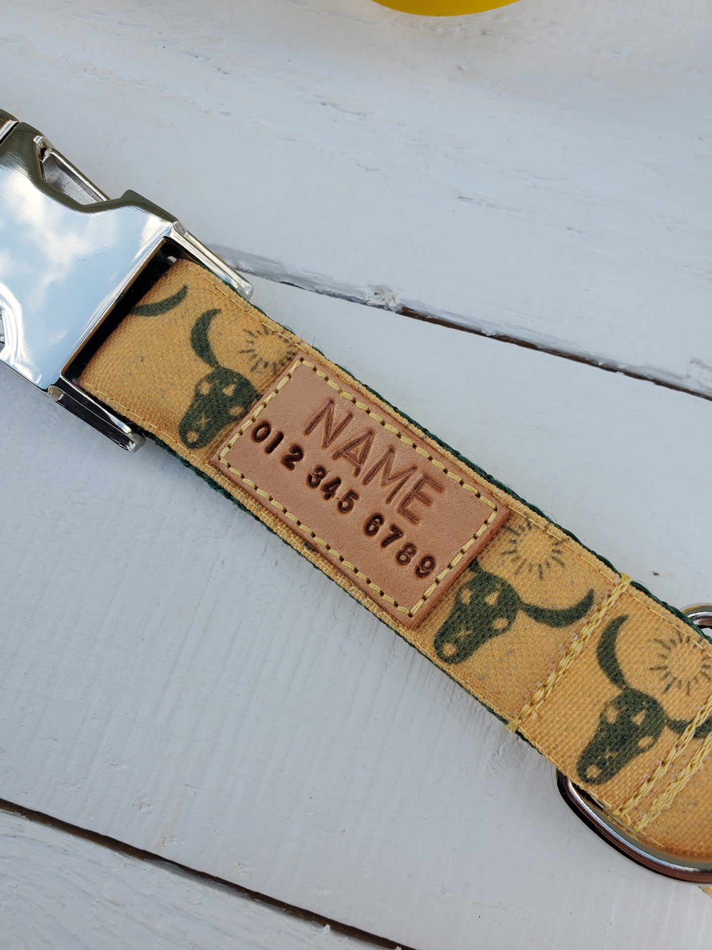 Steer Skulls dog collar