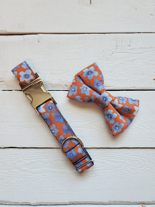 Indigo Floral bowtie