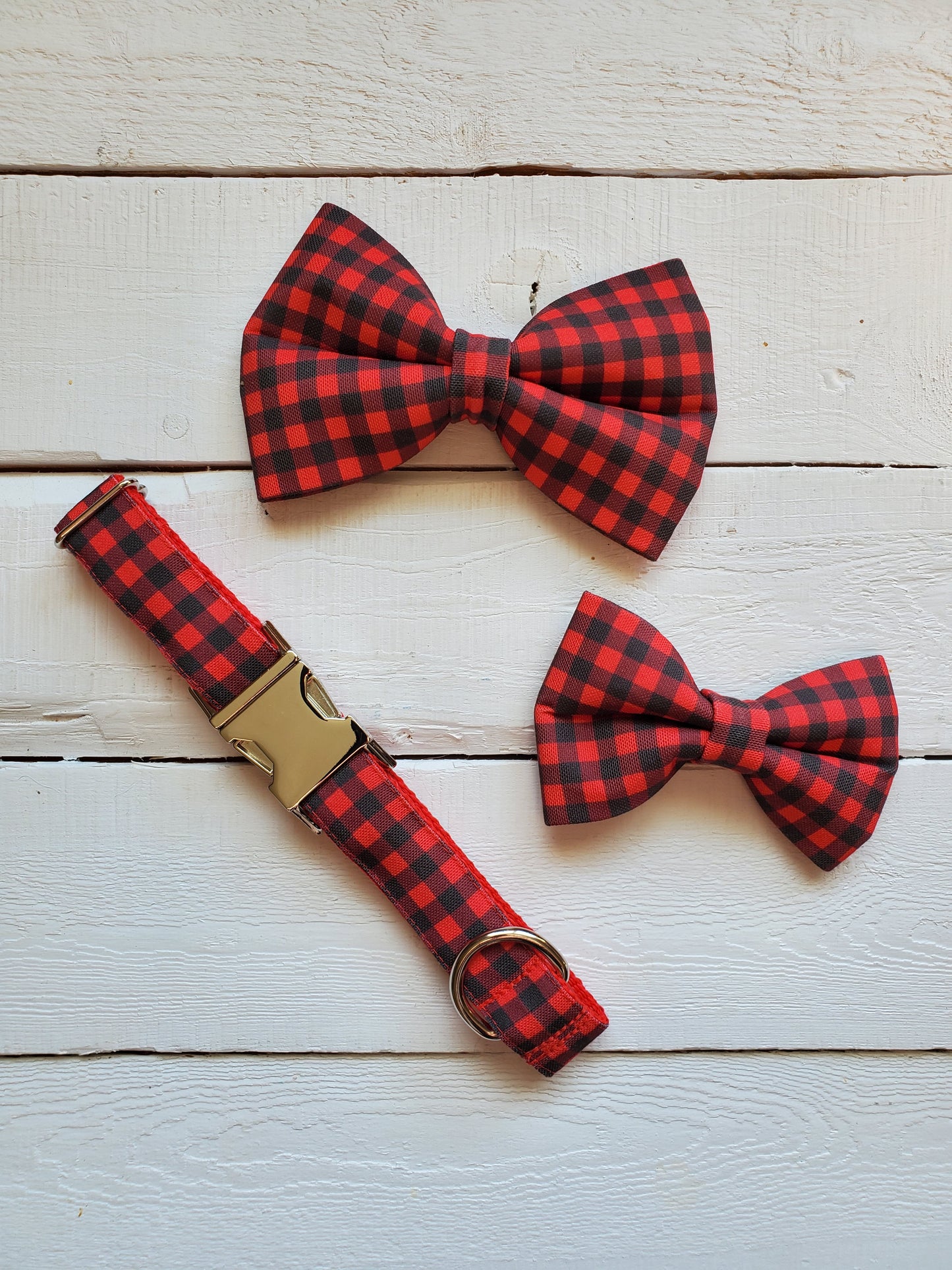 Red & Black Buffalo Plaid bowtie