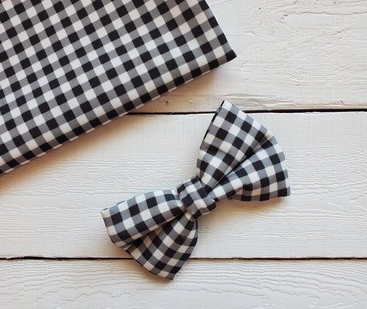 Black & White Buffalo Plaid bowtie