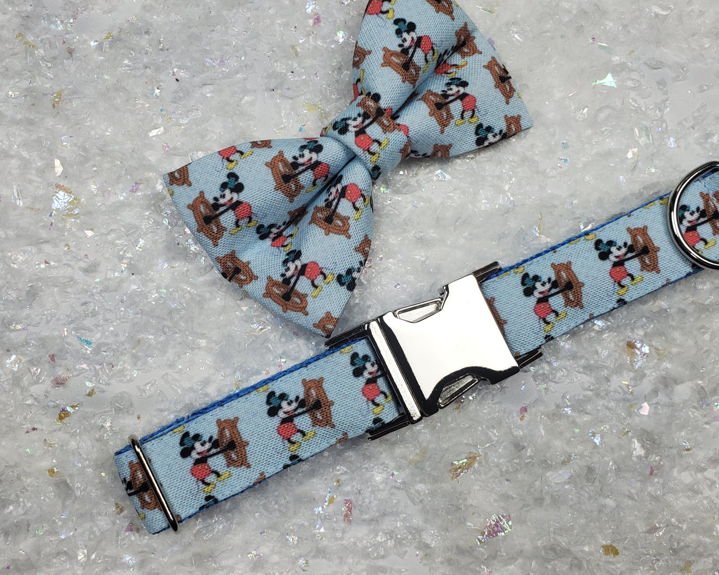 Steamboat Mickey dog collar