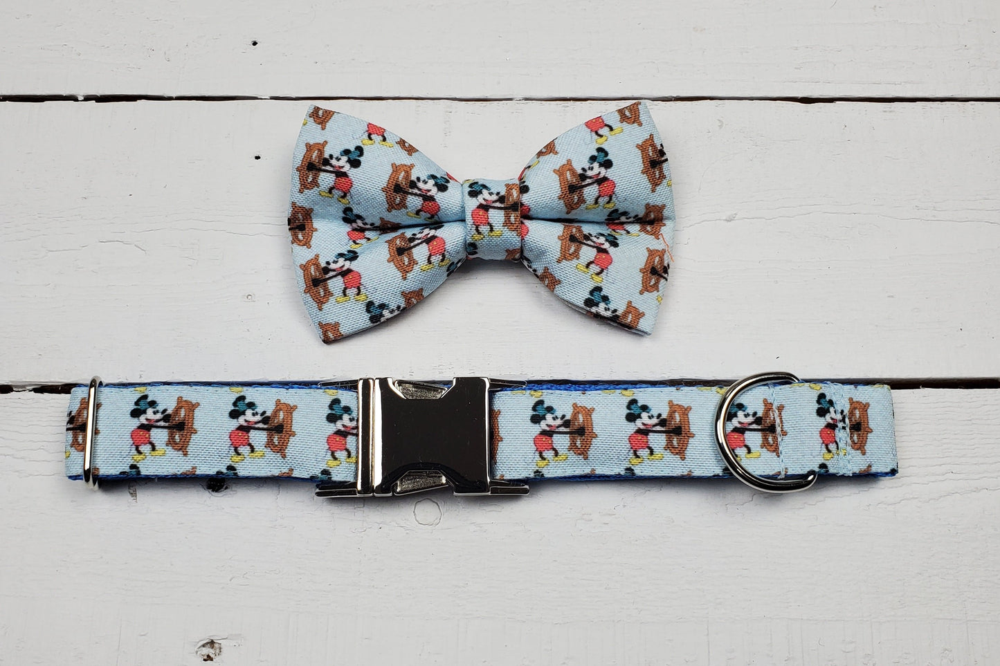 Steamboat Mickey dog collar