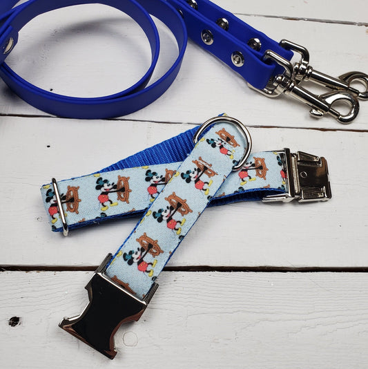 Steamboat Mickey dog collar