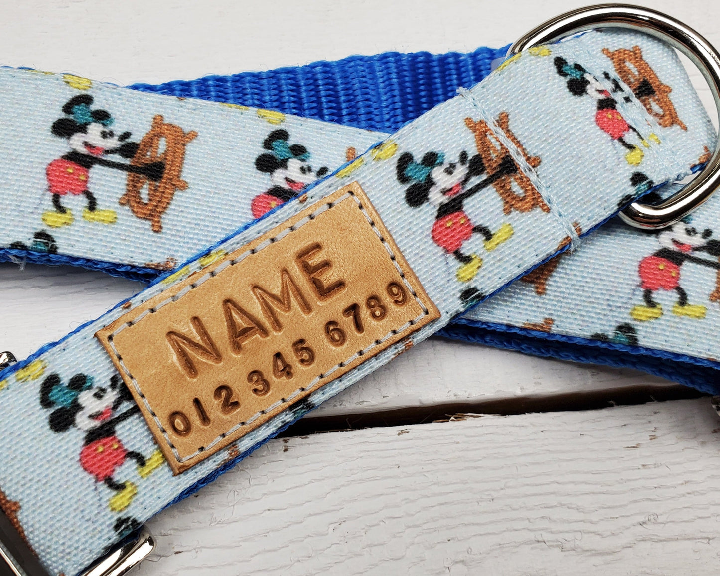 Steamboat Mickey dog collar