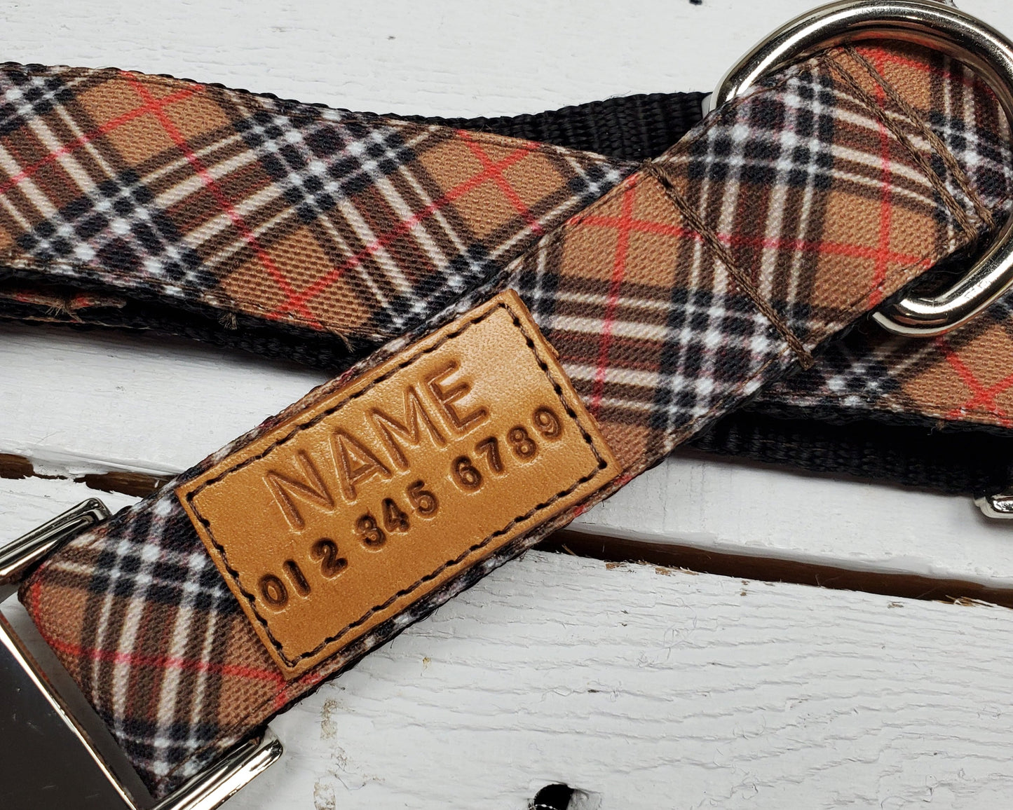 Classic Plaid dog collar