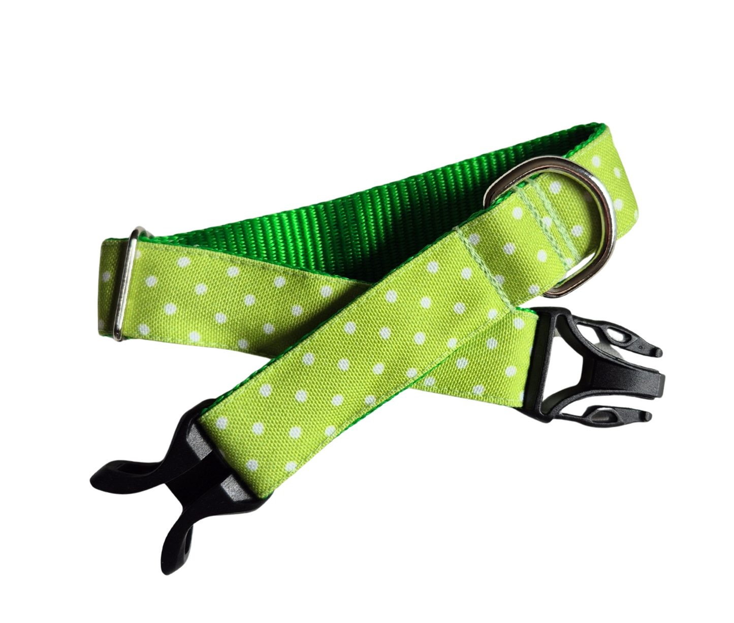 Lime Green Polka Dot Dog Collar