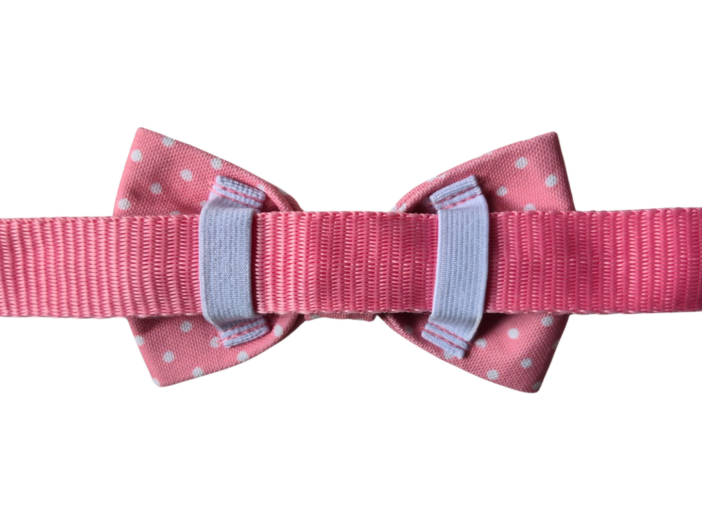 Pink Polka Dot Over-the-collar Bow