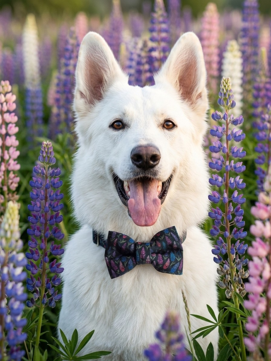 Dark Lupins Over-the-collar Bow