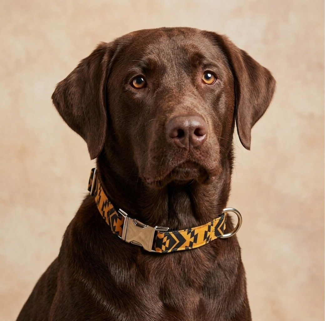 Golden Aztec Dog Collar