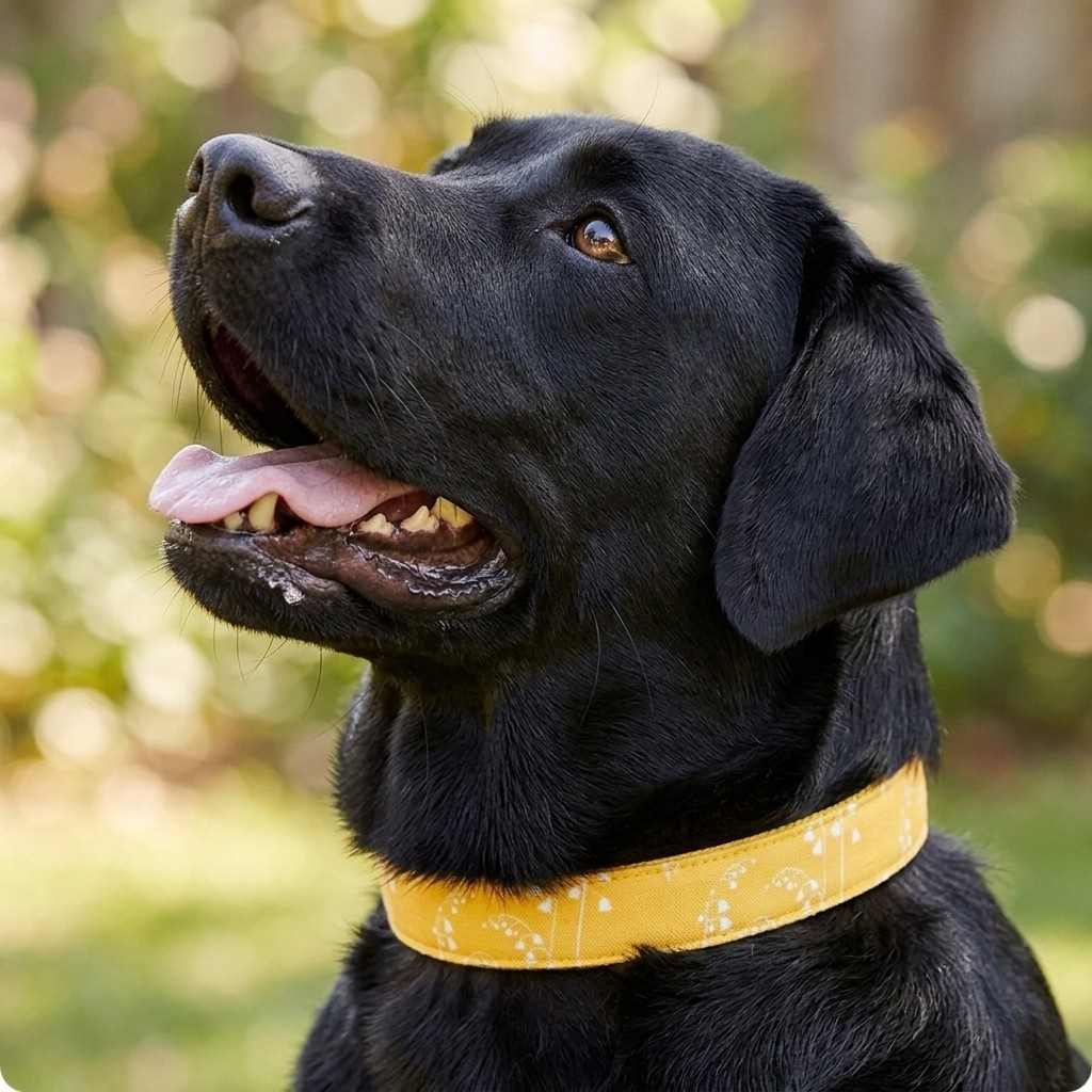 Yellow Bluebells Dog Collar